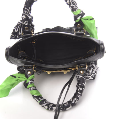 Balenciaga Chevre Gold Metallic Edge Hardware Mini Cityscarf Black 4 of 11