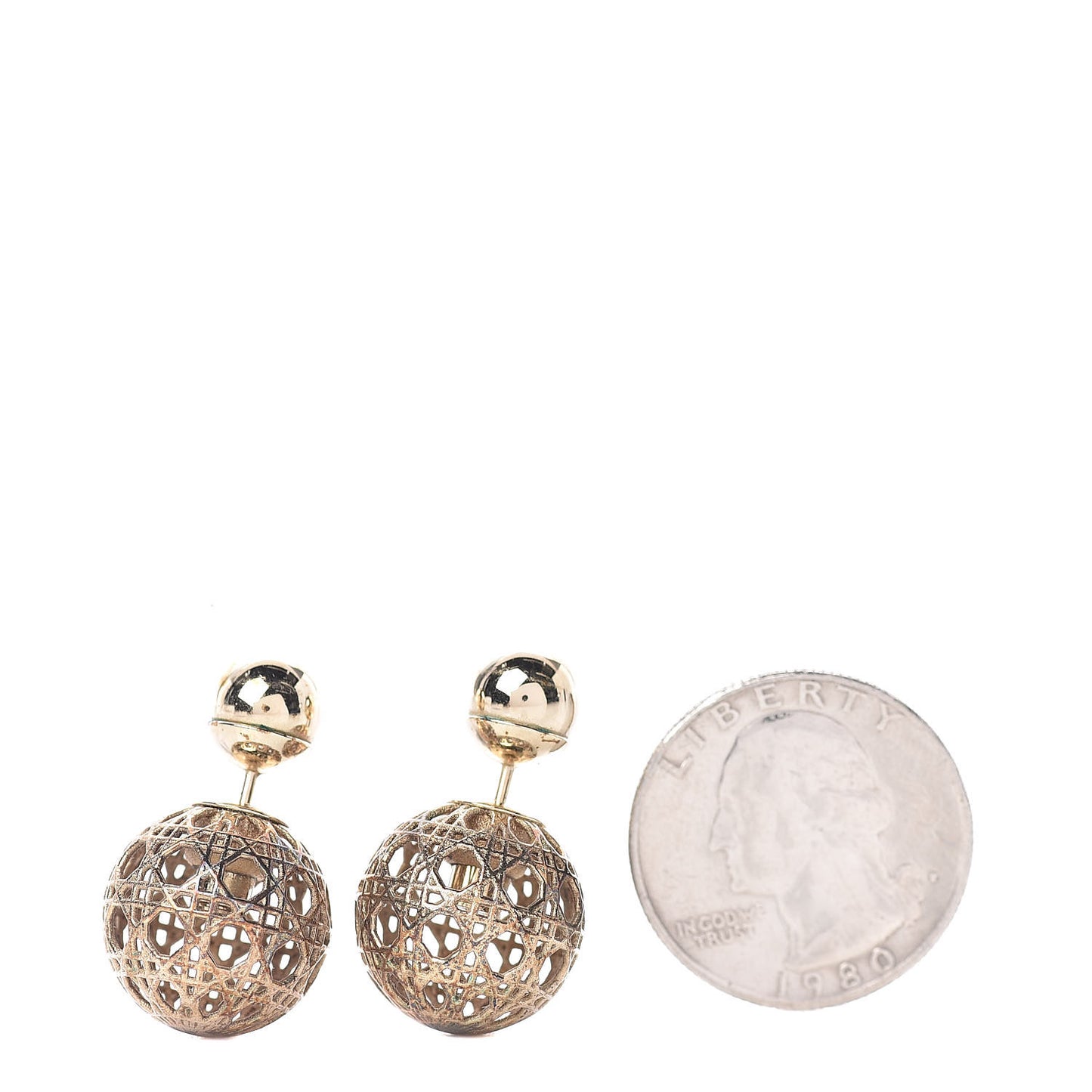 Cannage Mise En Dior Tribal Earrings Gold