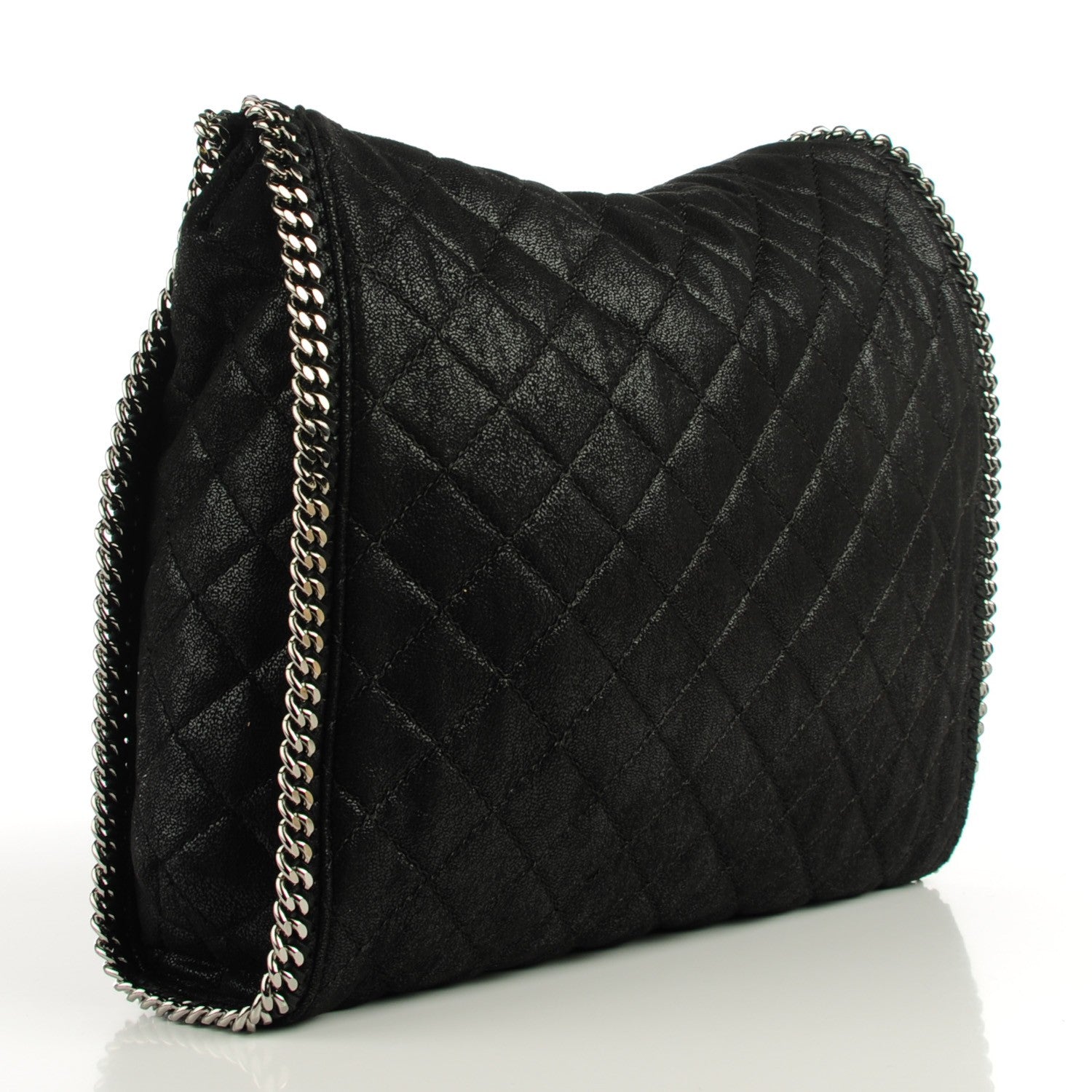 Stella McCartney Shaggy Deer Quilted Big Falabella Black 3 of 9