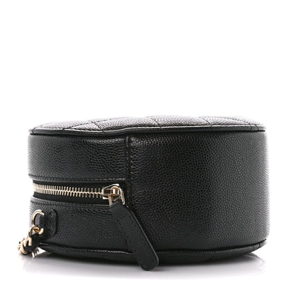 Chanel Caviar Quilted Round Clutch With Chain Black 4 of 10