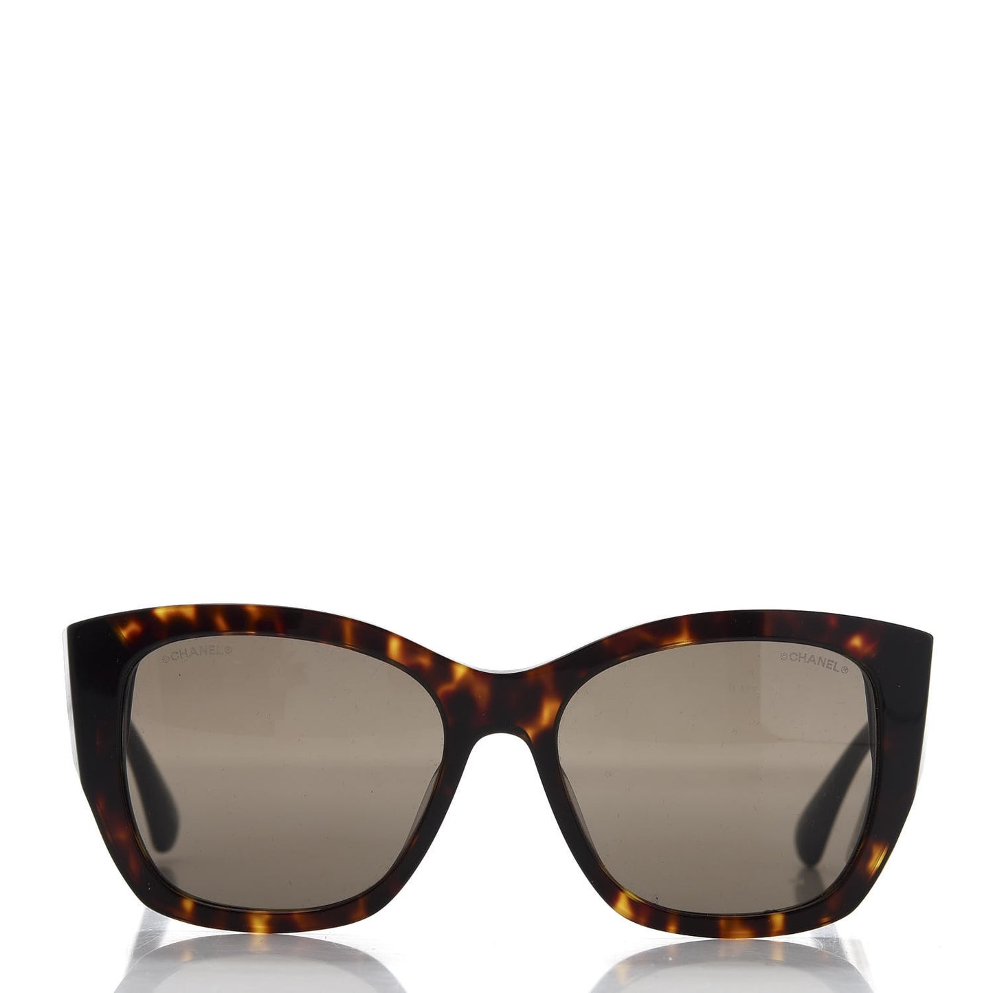 Acetate 18K White Gold Butterfly Sunglasses 5429 Dark Tortoise