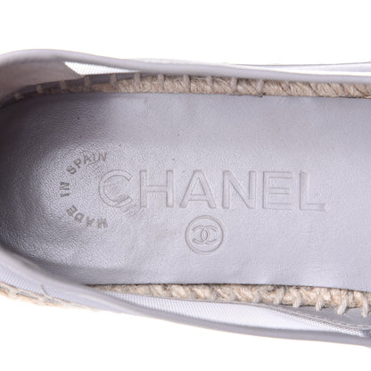 Chanel Mesh Grosgrain CC Espadrilles 37 Grey 9 of 9