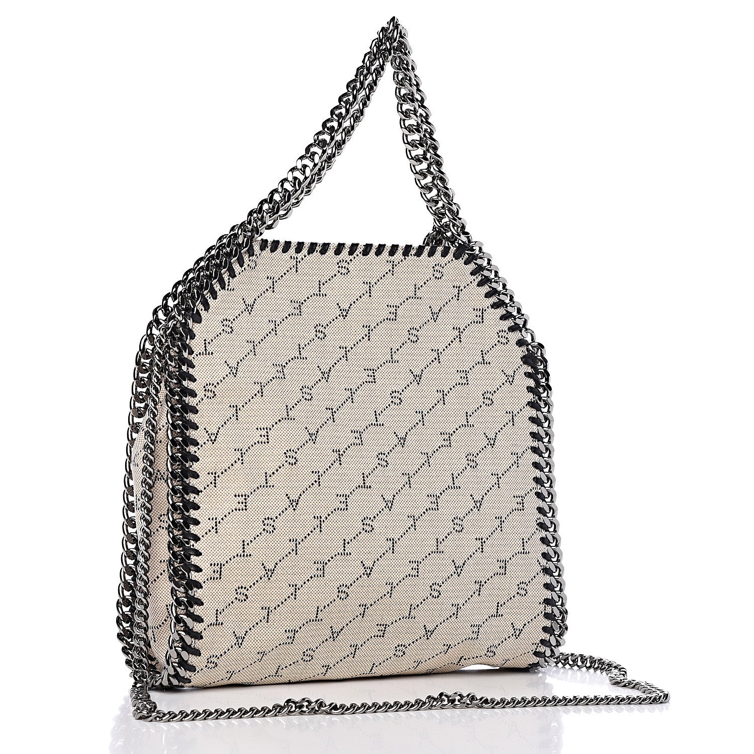 Stella McCartney Canvas Logo Mini Falabella Tote Sand 3 of 10