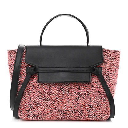 Celine Fuzzy Jacquard Calfskin Micro Belt Bag Red 1 of 12