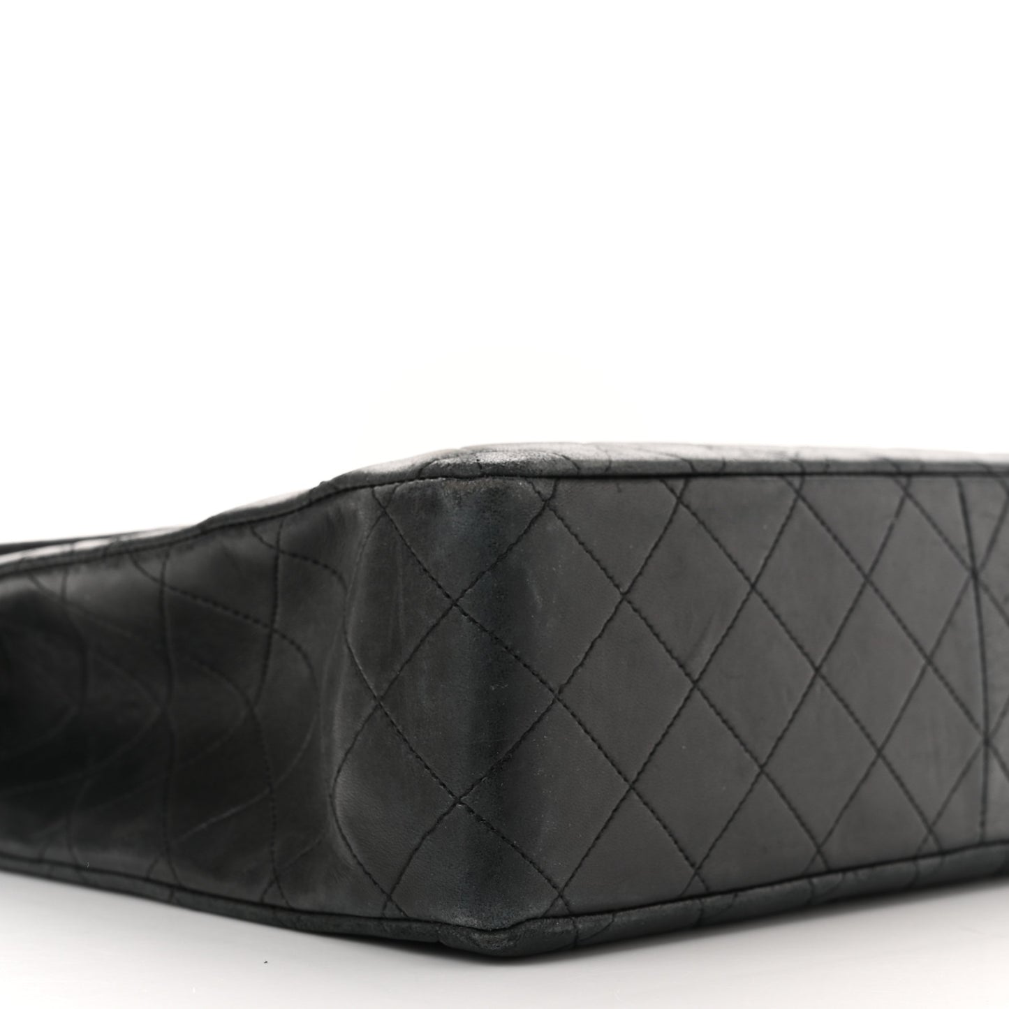 Lambskin Quilted Single Flap Black
