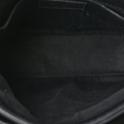Saint Laurent Crinkled Calfskin Matelasse Monogram Baby Niki Chain Satchel Black 5 of 11