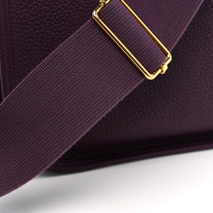 Hermes Taurillon Clemence EVELYNE III PM Cassis 12 of 13