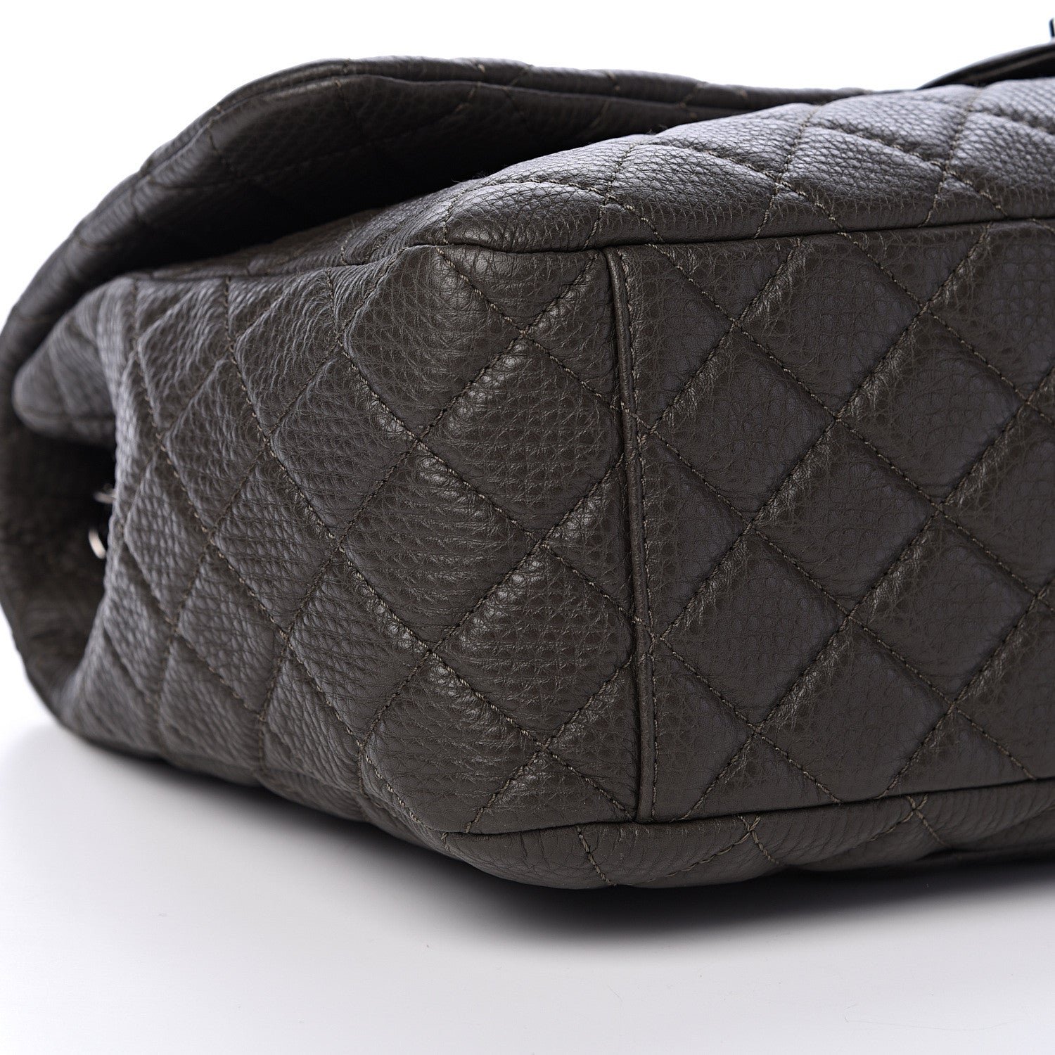 Chanel Calfskin Quilted Small XXL Travel Flap Bag Khaki 8 of 10