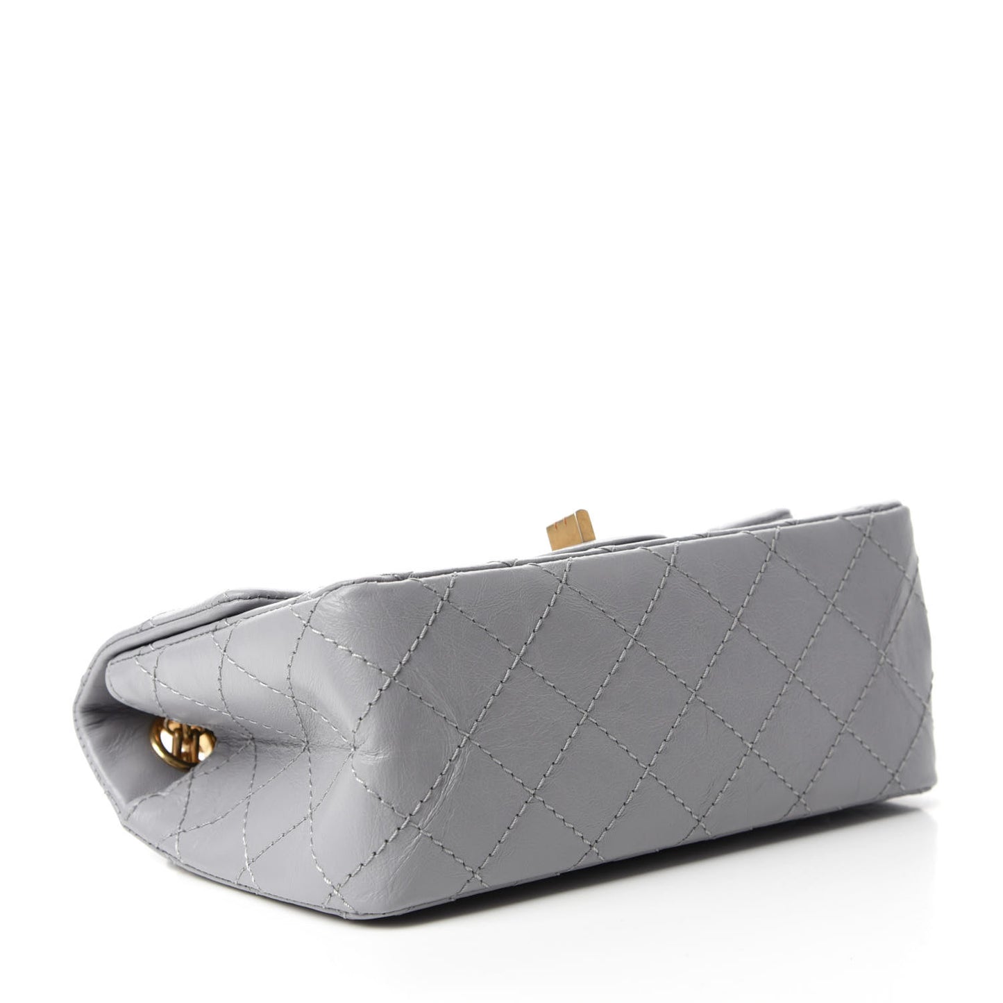 Aged Calfskin Quilted 2.55 Reissue Mini Flap Grey