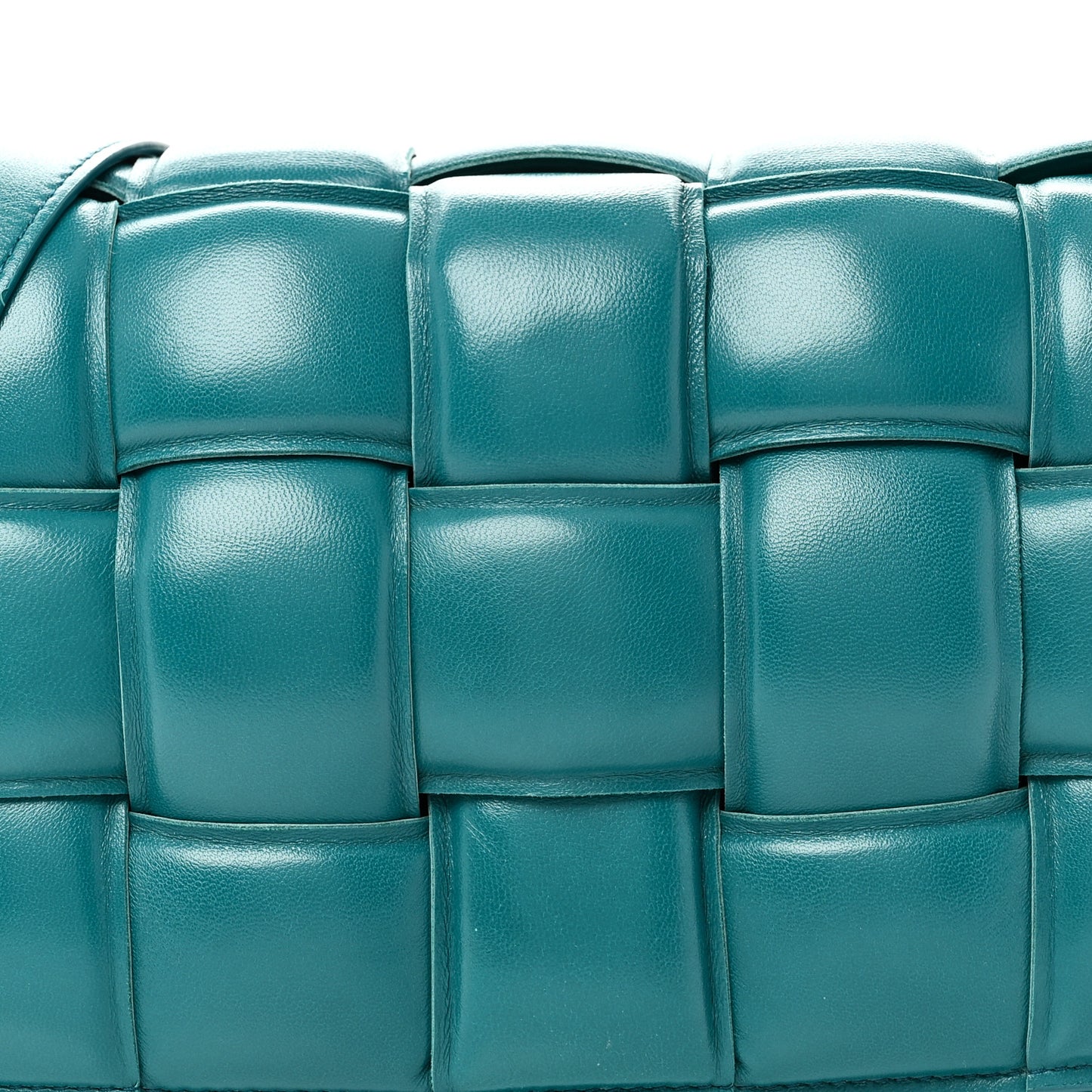 Nappa Maxi Intreccio Padded Cassette Crossbody Bag Mallard