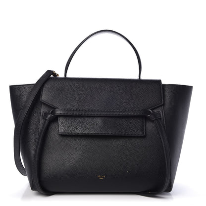Celine Drummed Calfskin Mini Belt Bag Black 1 of 9