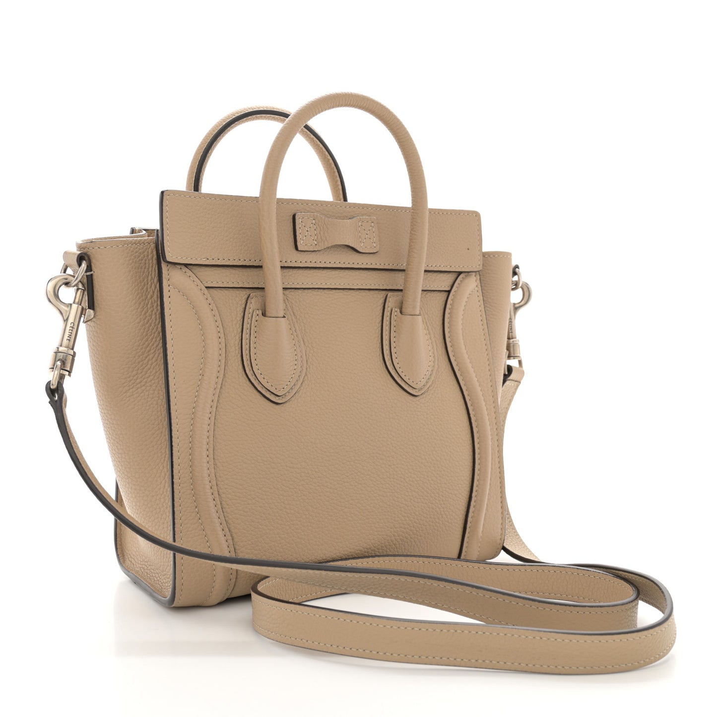 Drummed Calfskin Nano Luggage Dune