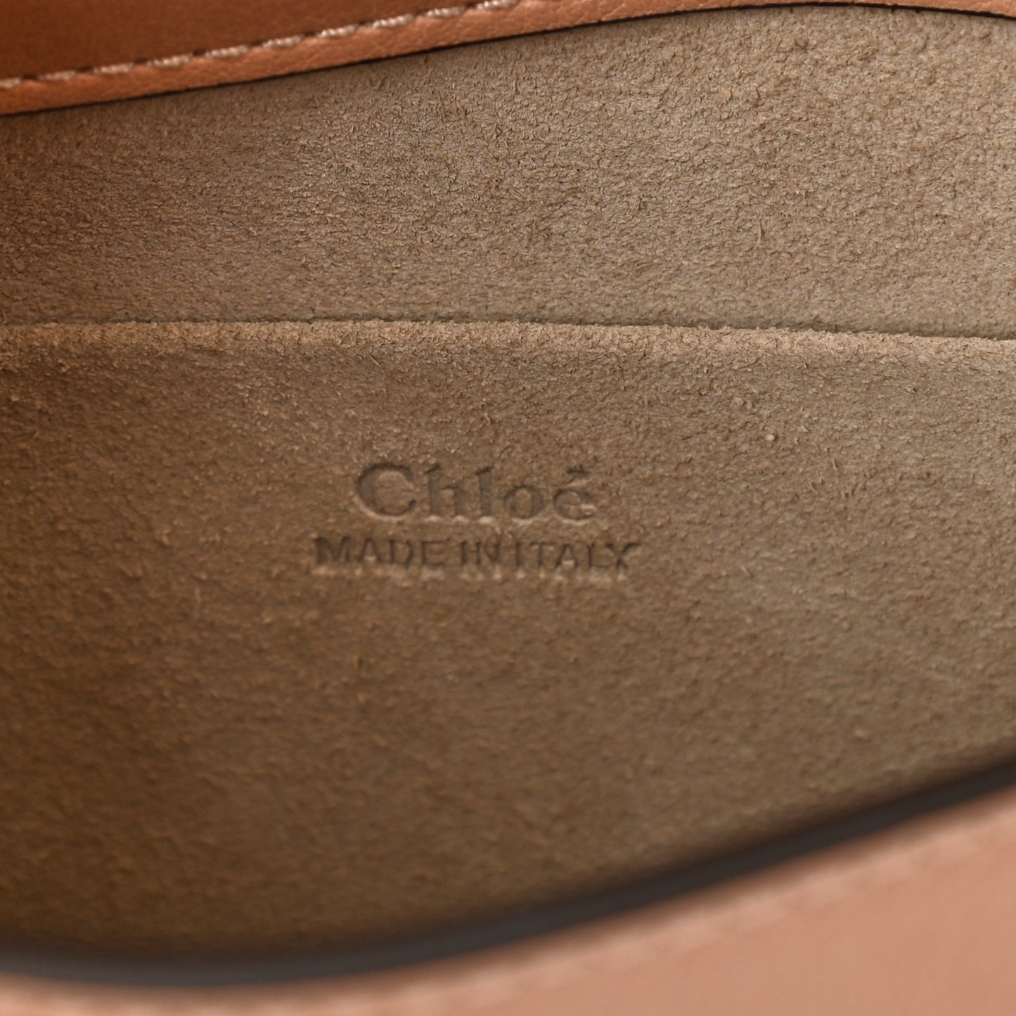Calfskin Suede Small Nile Bracelet Bag Biscotti Beige