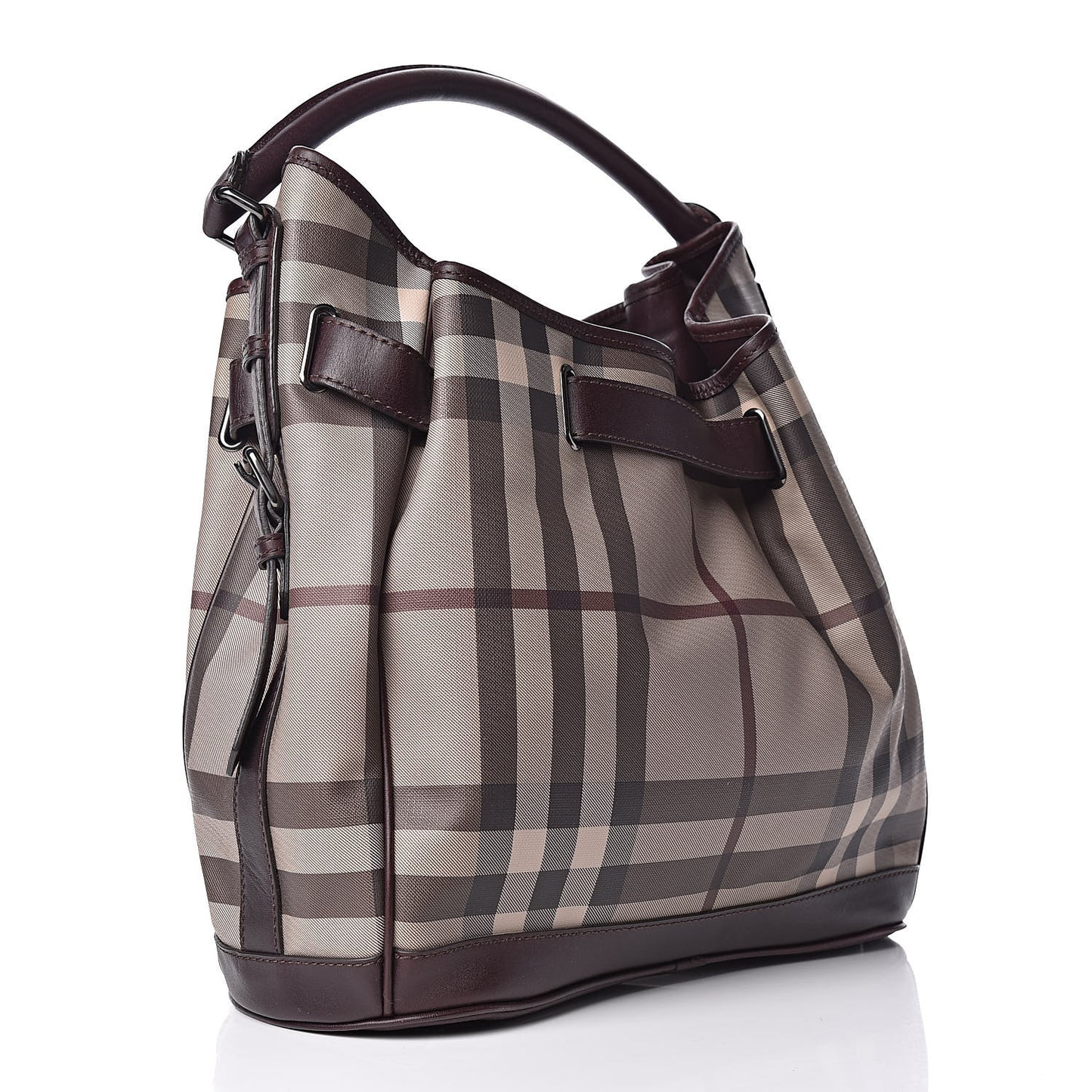 Smoked Check Medium Walden Belted Hobo Plum