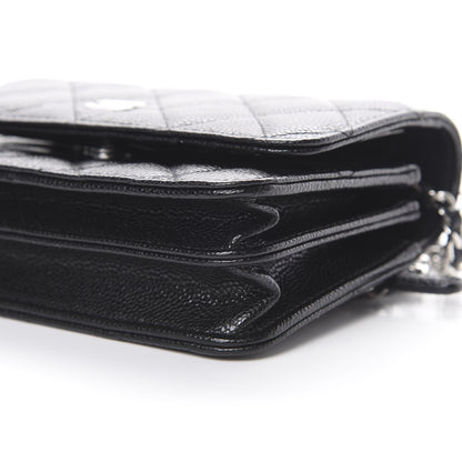 Chanel Caviar Quilted Mini Wallet On Chain WOC Black 9 of 10