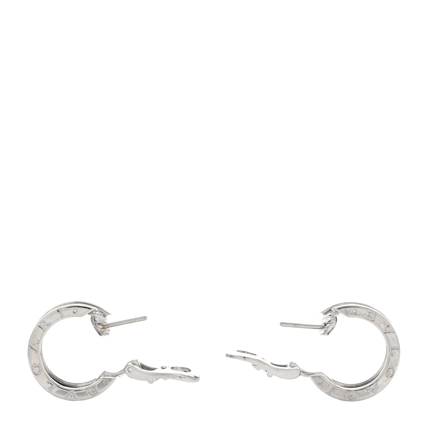 18K White Gold B.Zero1 Hoop Earrings