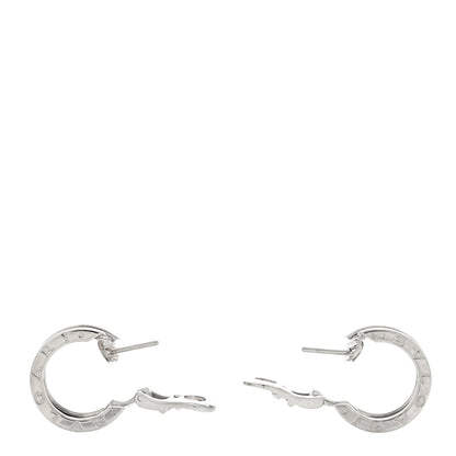Bulgari 18K White Gold B.Zero1 Hoop Earrings 3 of 5