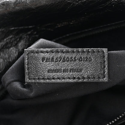 Saint Laurent Crinkled Calfskin Matelasse Monogram Medium Niki Chain Satchel Black 7 of 10