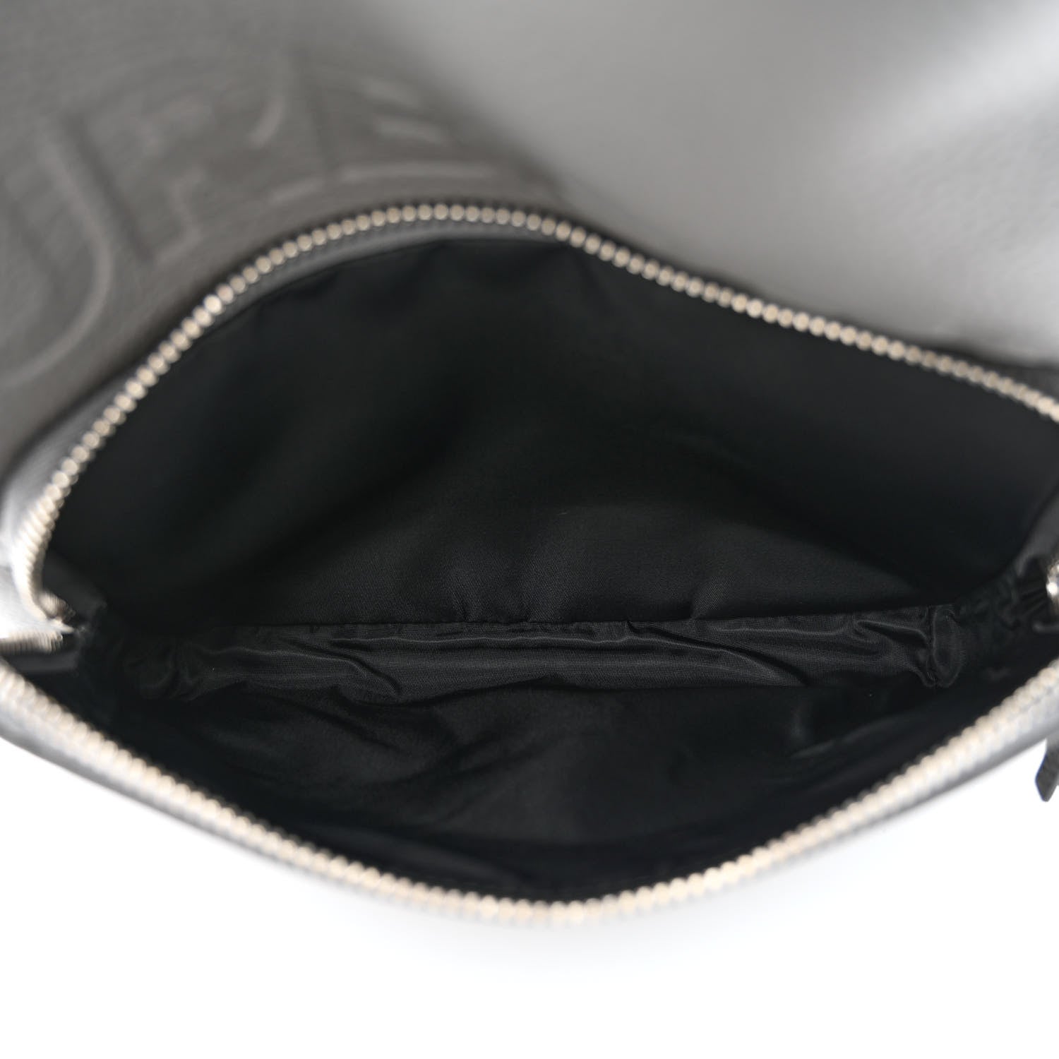 Burberry Calfskin Logo Embossed Backpack Charcoal Grey 6 of 12