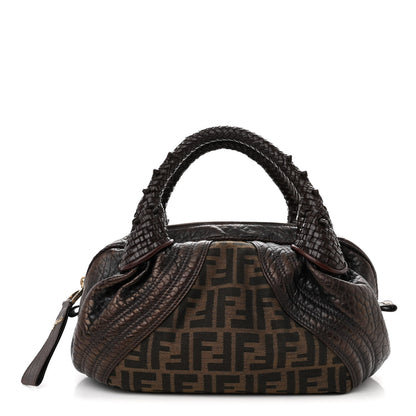 Fendi Zucca Nappa Nuvolata Vitello Tortuga Spy Bowler Tobacco Moro 1 of 10