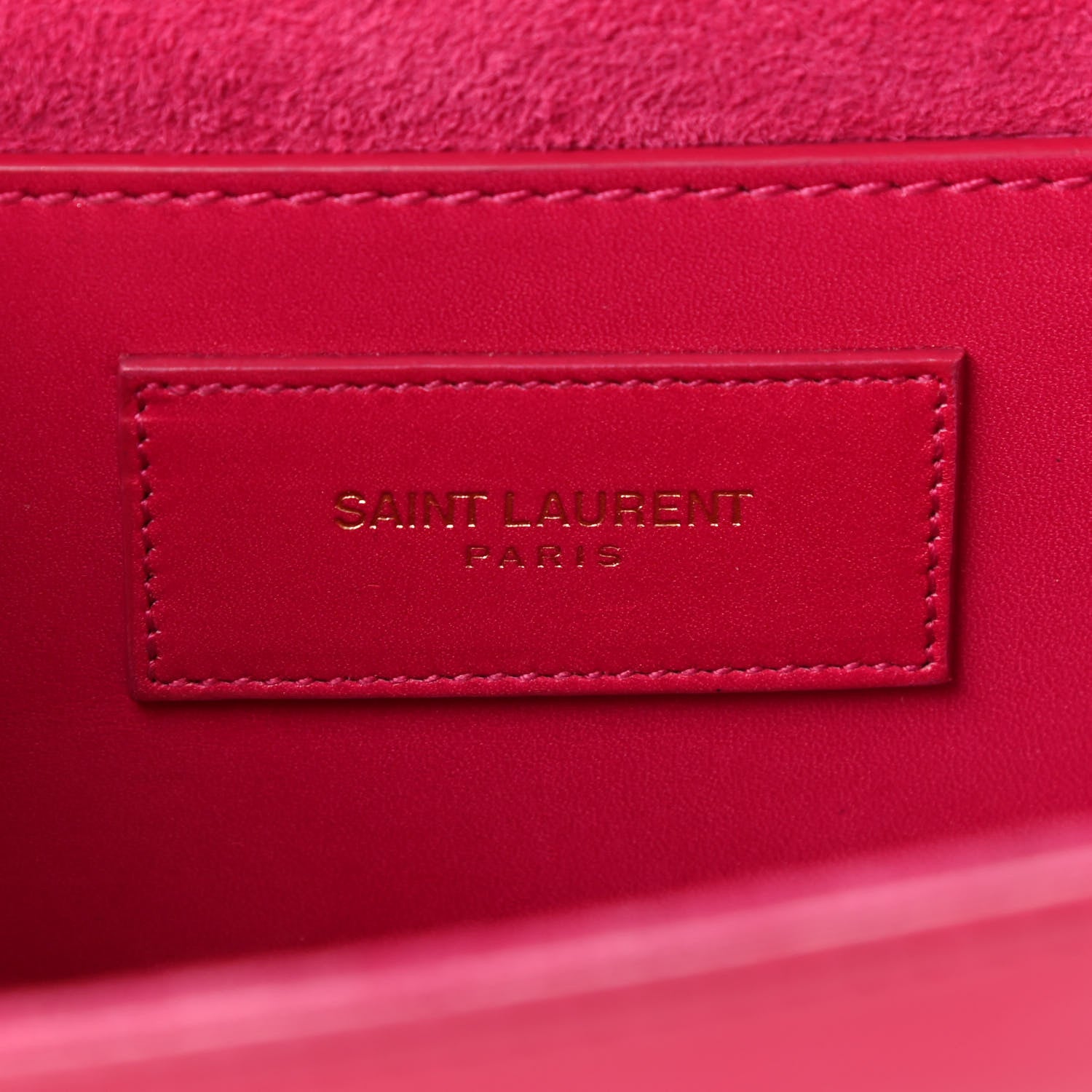 Saint Laurent Smooth Calfskin Classic Monogram Cassandre Clutch Lipstick Fuchsia 6 of 6