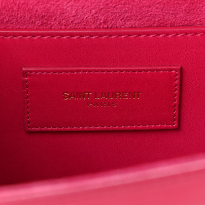 Saint Laurent Smooth Calfskin Classic Monogram Cassandre Clutch Lipstick Fuchsia 6 of 6