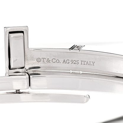 Tiffany Sterling Silver Diamond T Square Wrap Bracelet 3 of 3