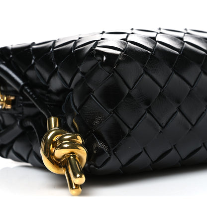 Bottega Veneta Polished Nappa Intrecciato Metallic Knot Mini Loop Camera Bag Black 8 of 9