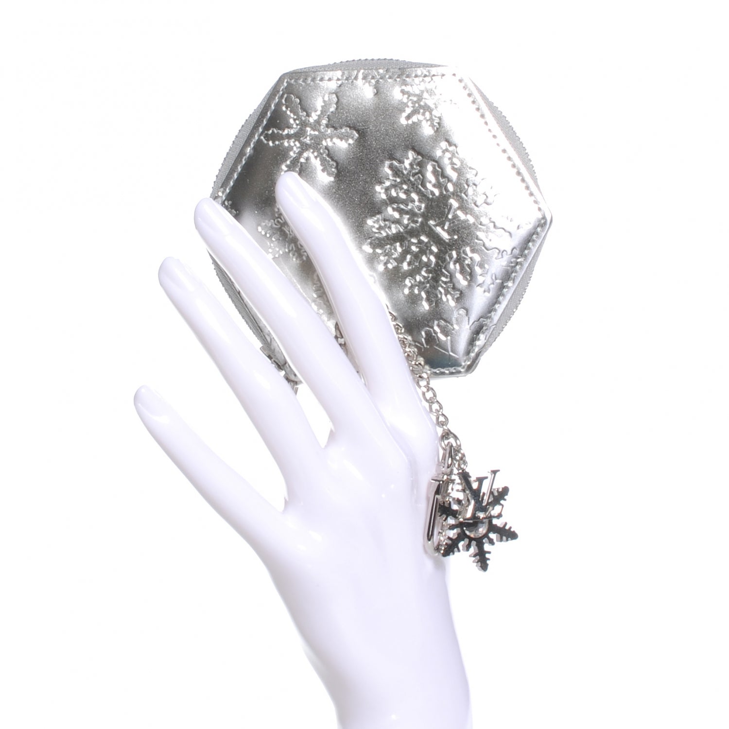 Louis Vuitton Porte-Monnaie Flocon MM Argent 2 of 8