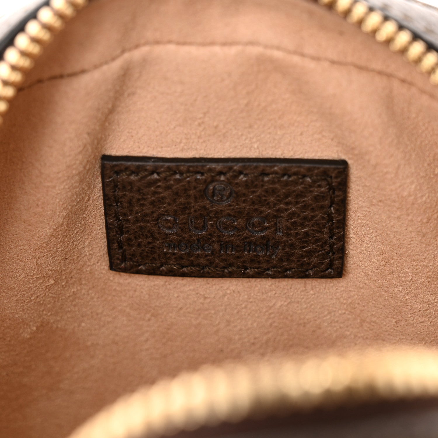 Gucci GG Supreme Monogram Web Mini Ophidia Round Shoulder Bag Brown 6 of 11