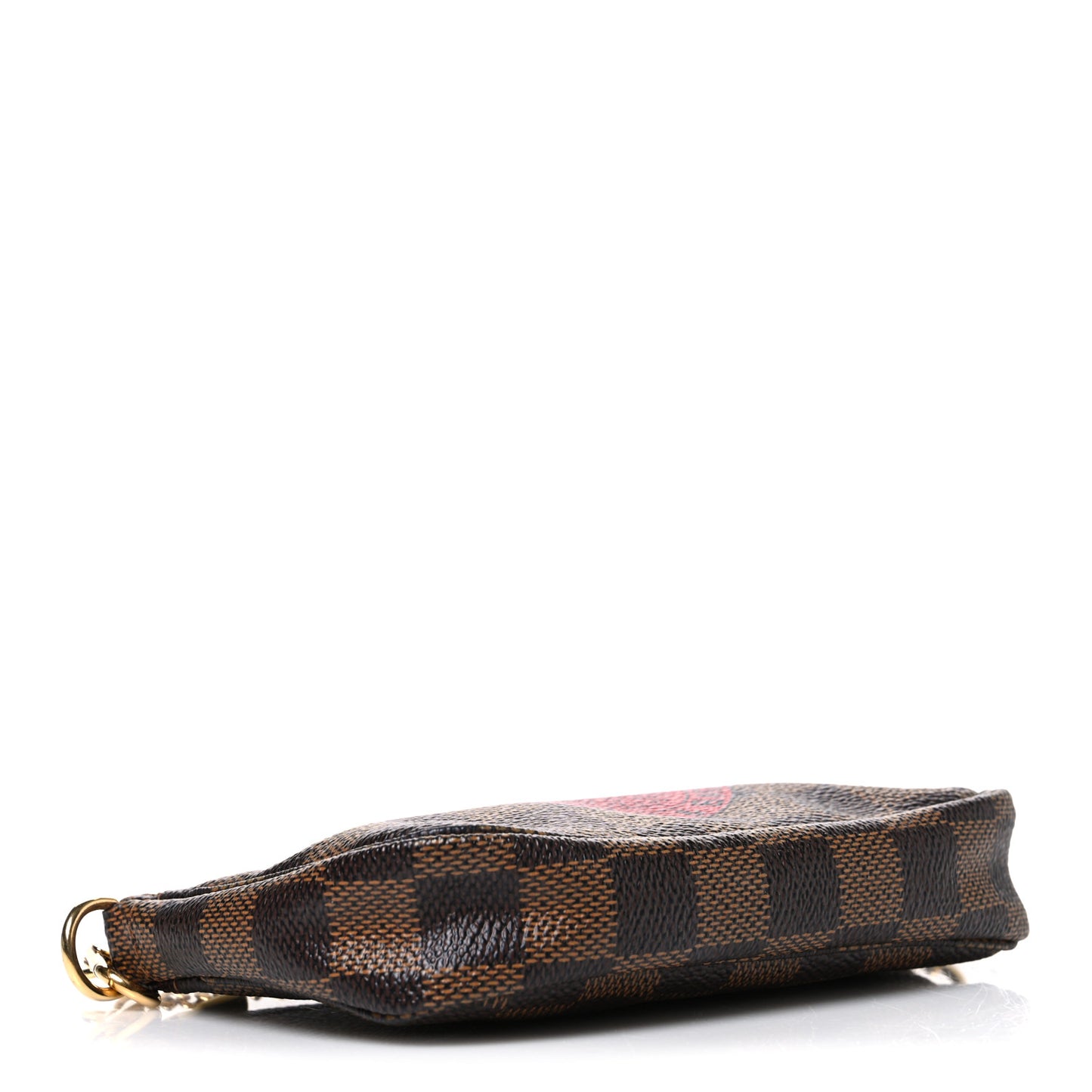 Damier Ebene Complice Trunks and Bags Mini Pochette Accessories Red