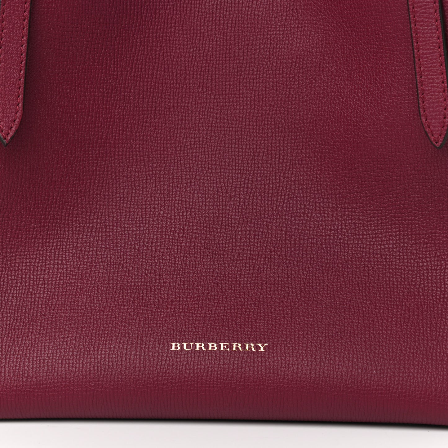 Grainy Calfskin House Check Small Canterbury Tote Berry Pink