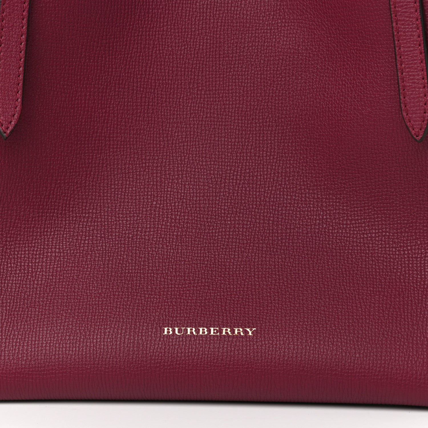 Burberry Grainy Calfskin House Check Small Canterbury Tote Berry Pink 8 of 10