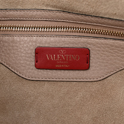 Valentino Garavani Grained Calfskin Rockstud Shoulder Tote Poudre 6 of 13