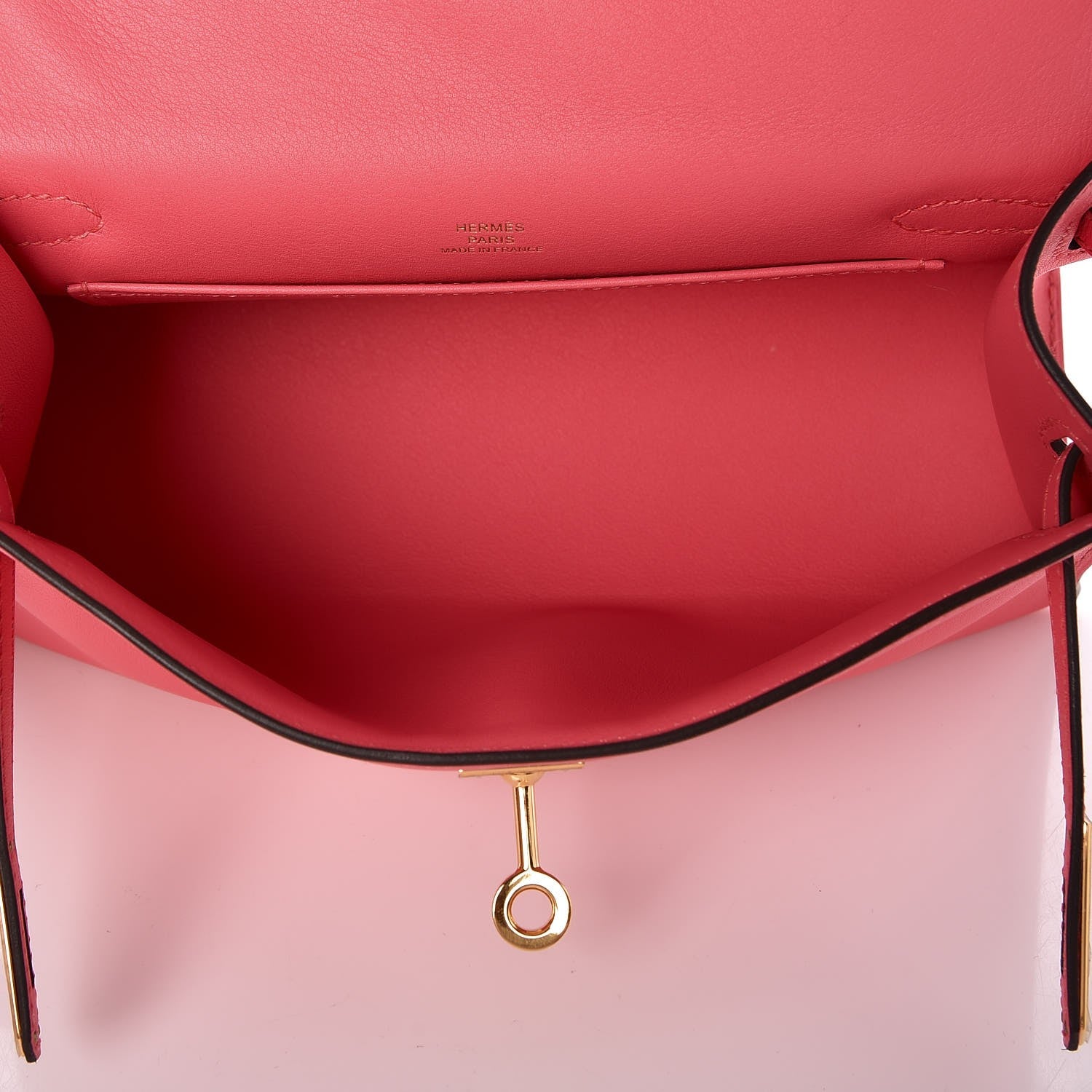 Hermes Swift Kelly Pochette Clutch Rose Azalee 5 of 21