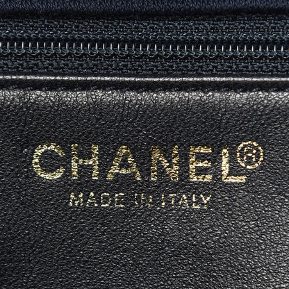 Chanel Patent Jersey Quilted Single Flap Navy 6 of 13