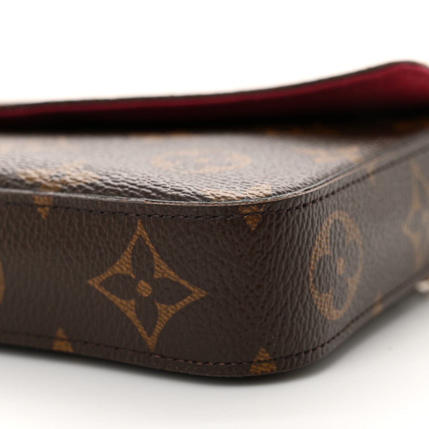 Louis Vuitton Monogram Pochette Felicie Chain Wallet Fuchsia 9 of 12
