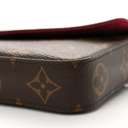 Louis Vuitton Monogram Pochette Felicie Chain Wallet Fuchsia 9 of 12