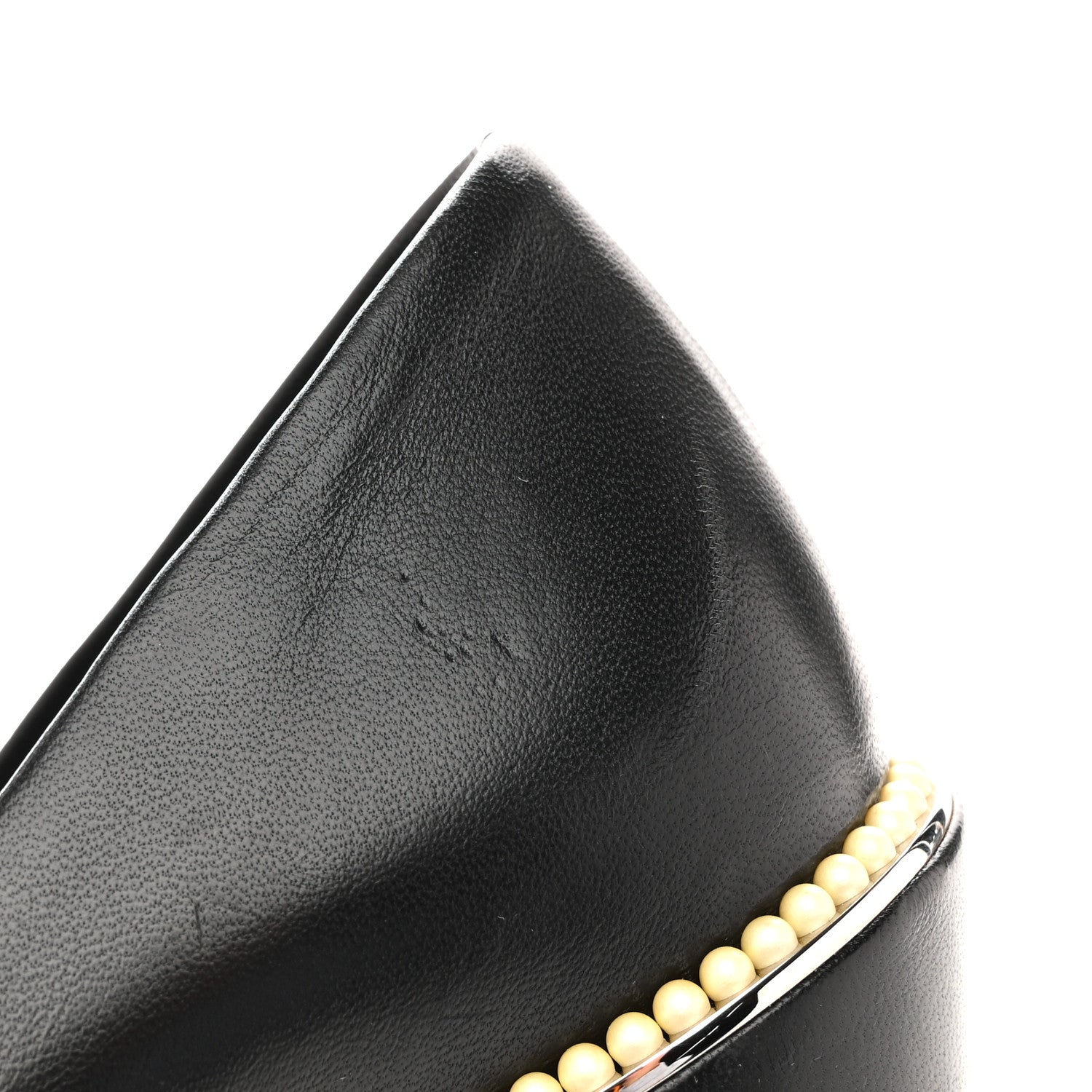 Chanel Lambskin Pearl Cap Toe Pumps 35 Black 10 of 11