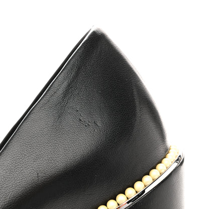 Chanel Lambskin Pearl Cap Toe Pumps 35 Black 10 of 11