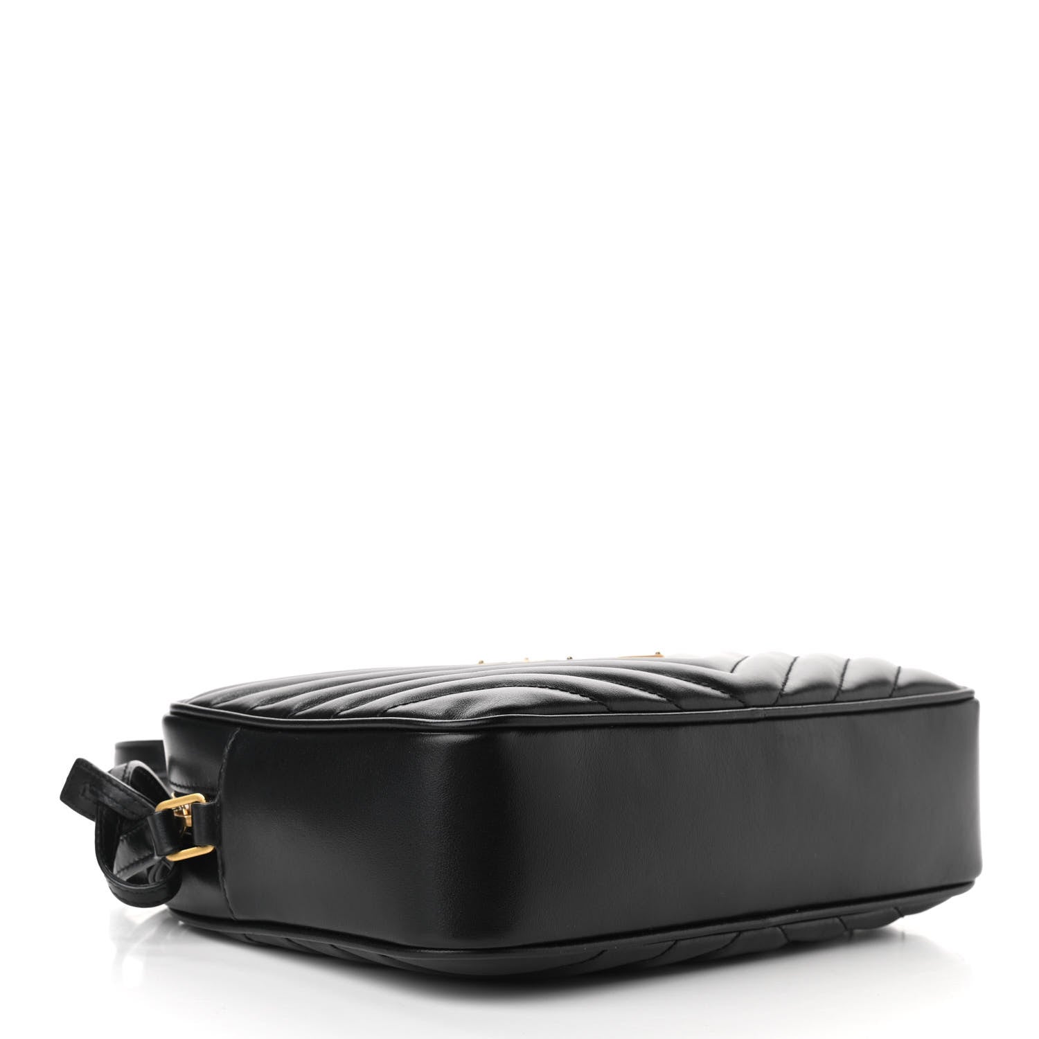 Saint Laurent Calfskin Matelasse Monogram Lou Camera Bag Black 4 of 11