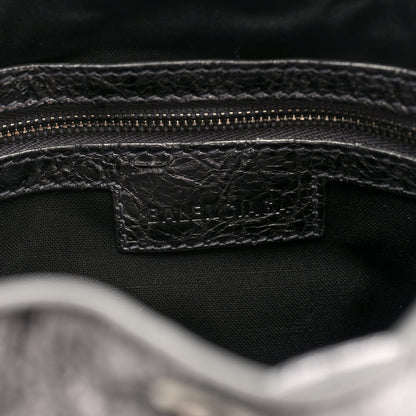 Balenciaga Metallic Agneau Arena Crystal Le Cagole Bucket Bag XS Silver 7 of 10