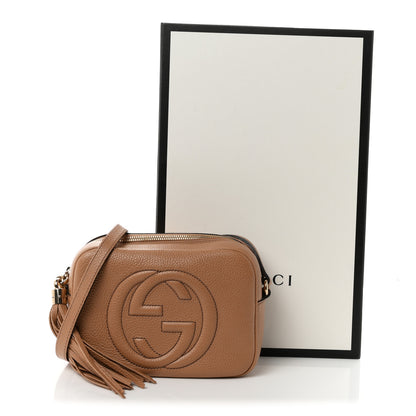 Gucci Pebbled Calfskin Small Soho Disco Bag Camelia 10 of 10