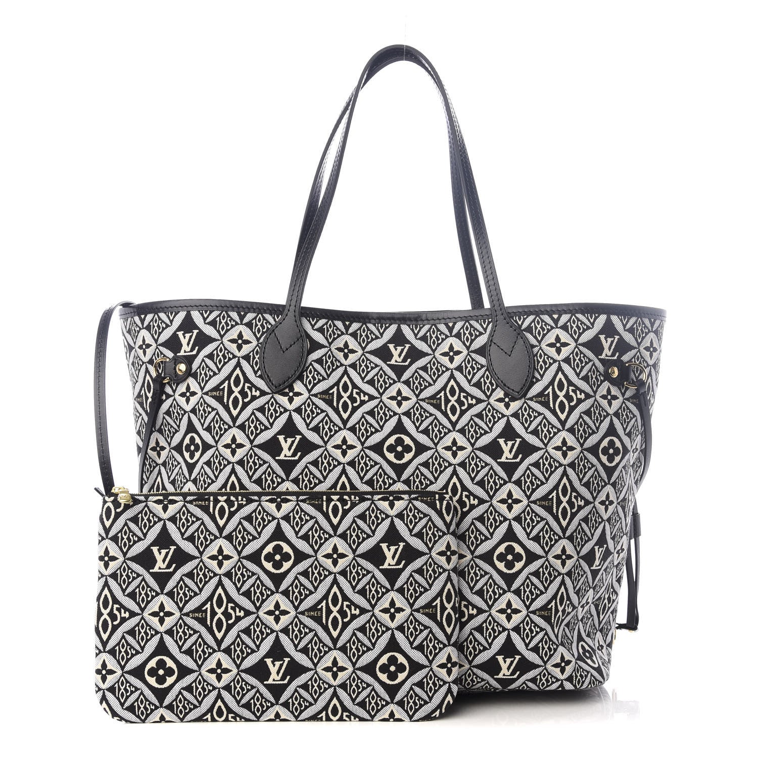 Louis Vuitton Jacquard Since 1854 Neverfull MM Grey 1 of 8