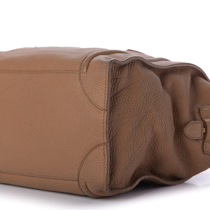 Celine Drummed Calfskin Mini Luggage Camel 7 of 9