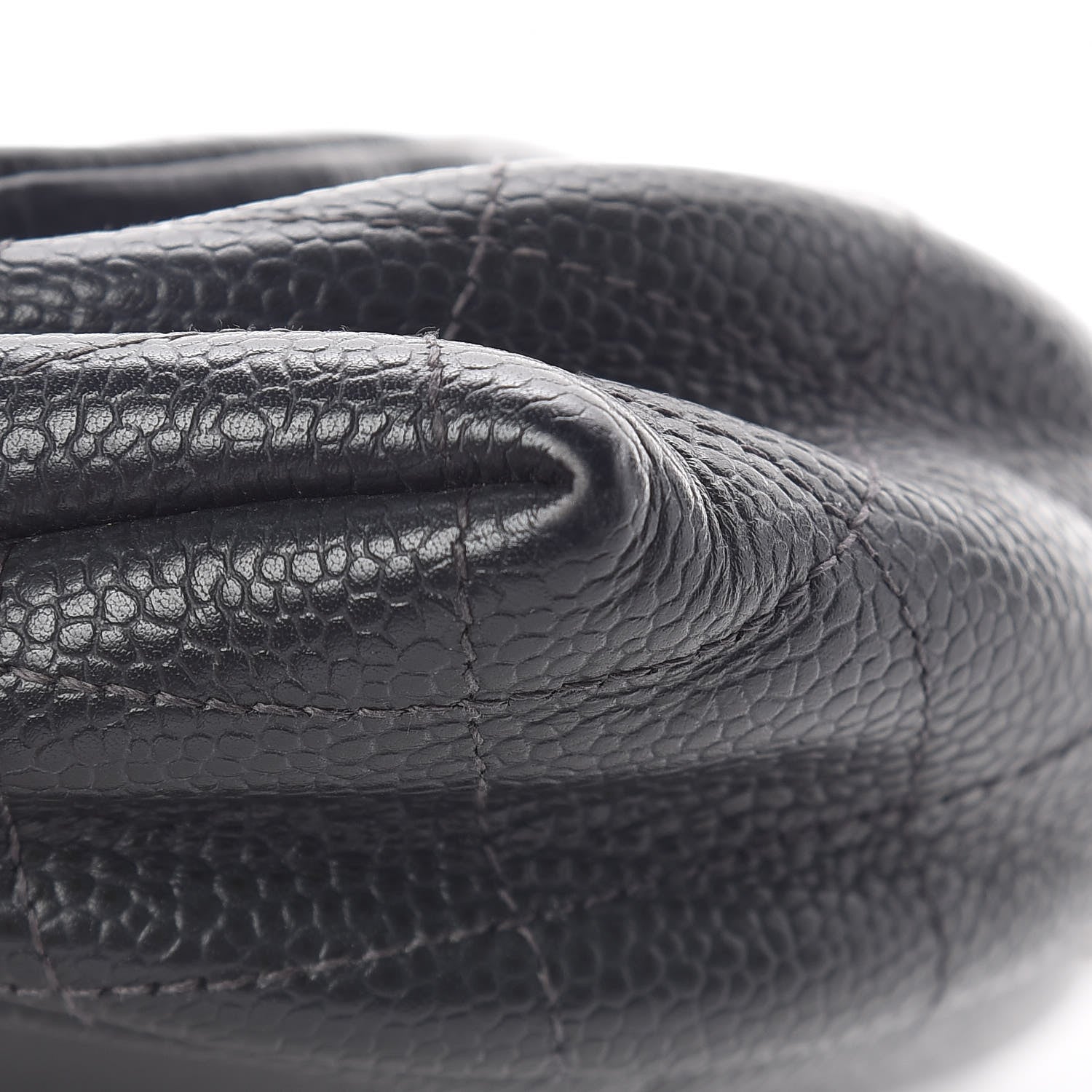 Chanel Caviar Half Moon Wallet On Chain WOC Grey 13 of 14