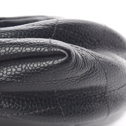 Chanel Caviar Half Moon Wallet On Chain WOC Grey 13 of 14