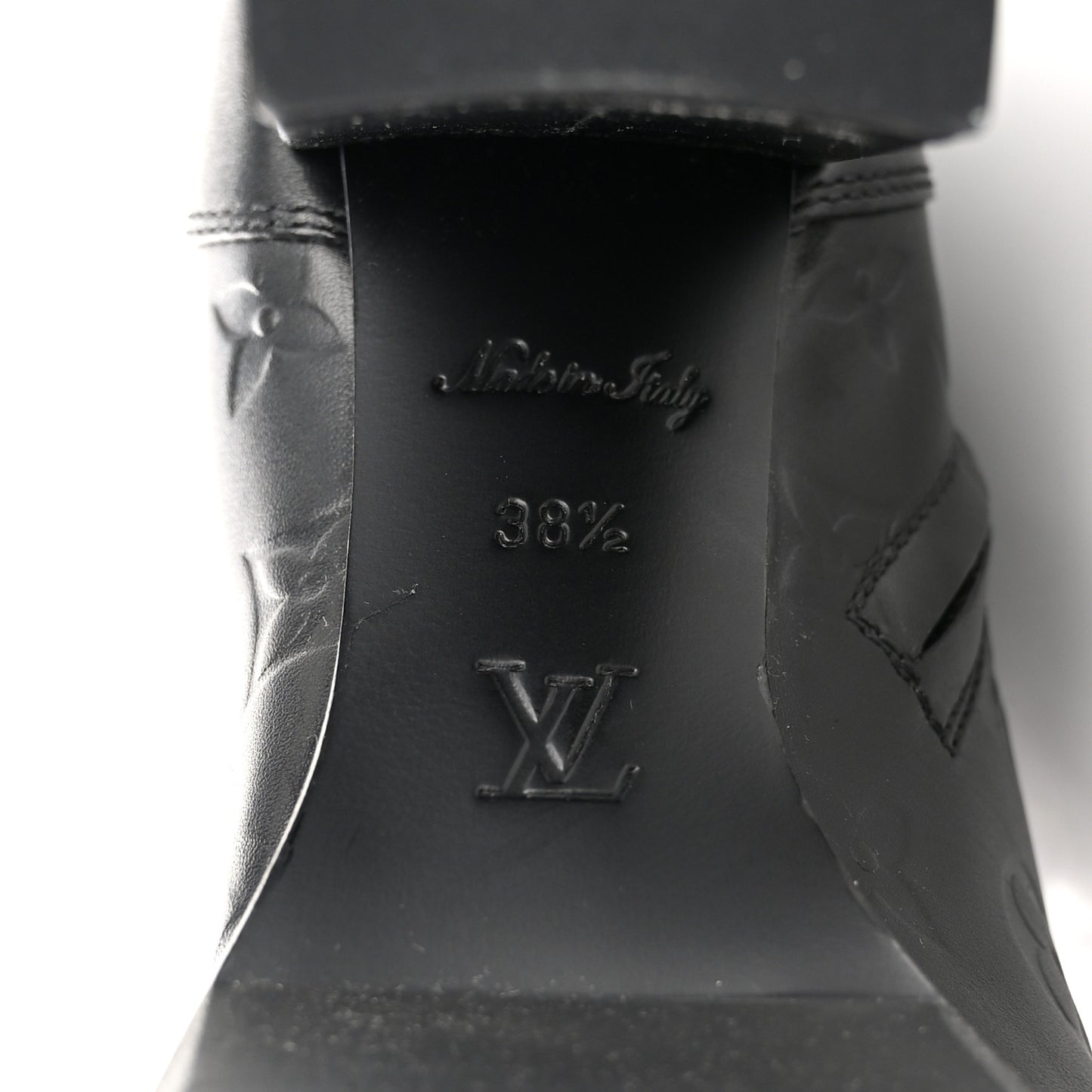 Calfskin Monogram Star Trail Ankle Boots 38.5 Black