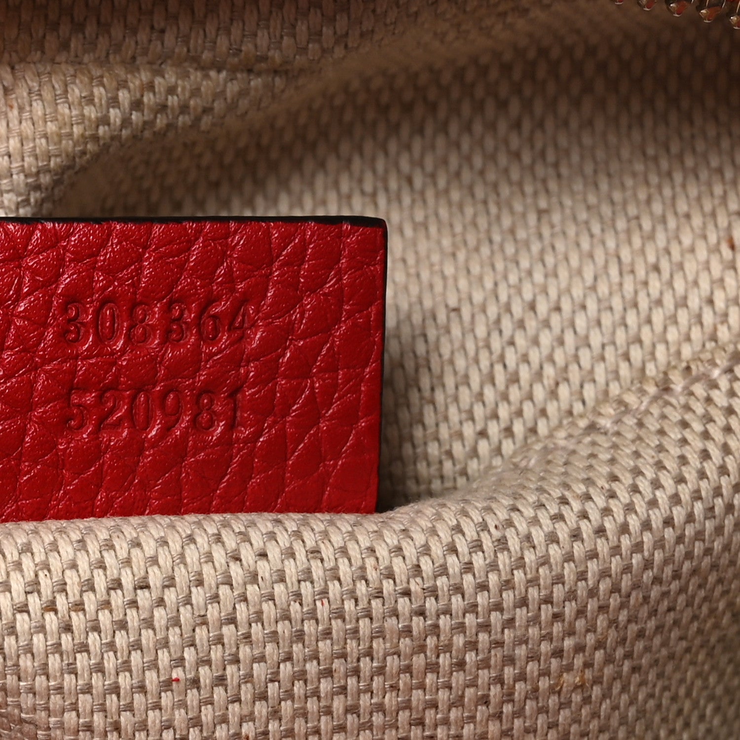 Gucci Pebbled Calfskin Small Soho Disco Bag Tabasco Red 7 of 10