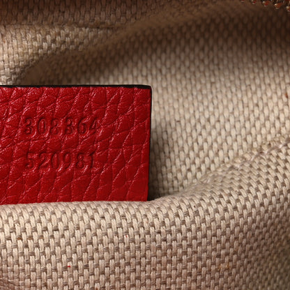 Gucci Pebbled Calfskin Small Soho Disco Bag Tabasco Red 7 of 10